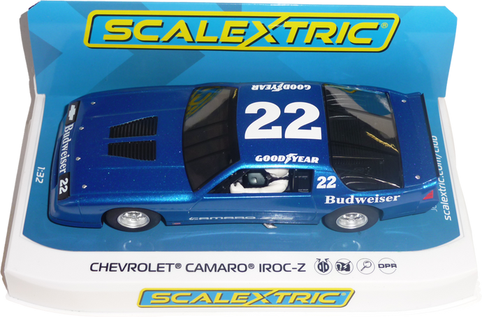 C4145 - Chevrolet Camaro Z28 IROC - #22 Budweiser - FlatoutSlotCars