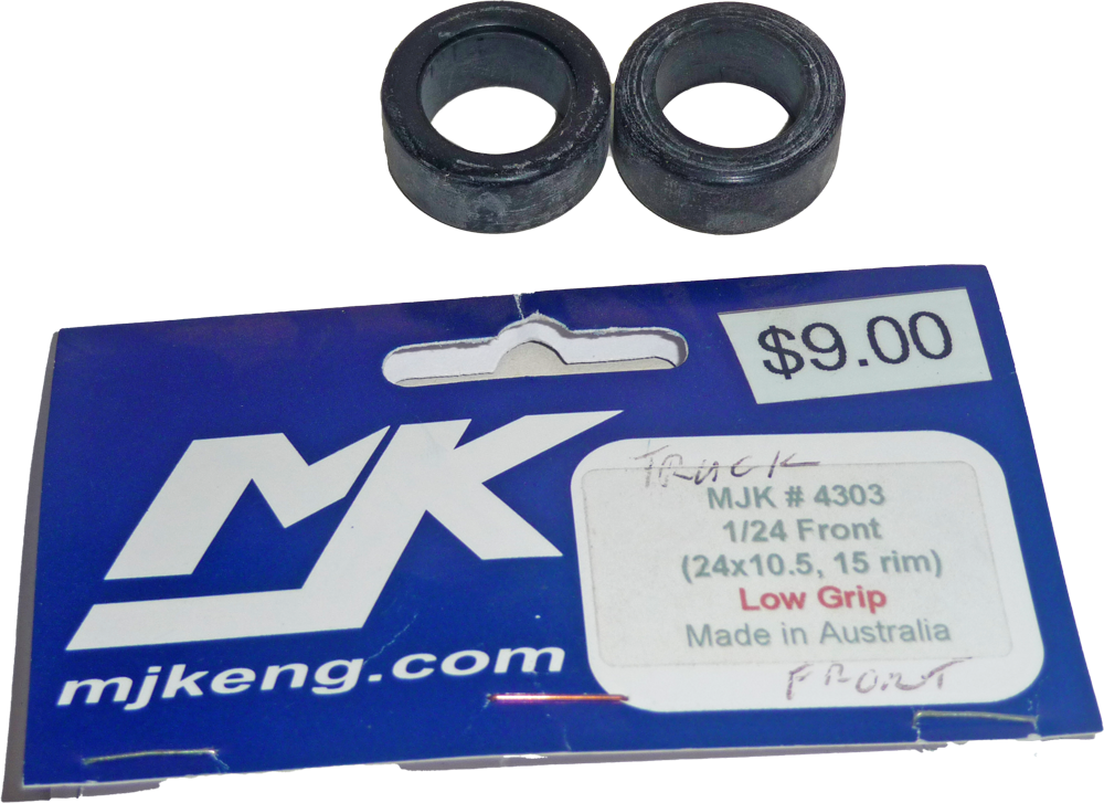 MJK 4303 1/24 Front 24x10.5 15 rim Low Grip - FlatoutSlotCars