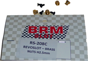 Copy of RS-208C RevoSlot Brass nuts H2.5mm - FlatoutSlotCars
