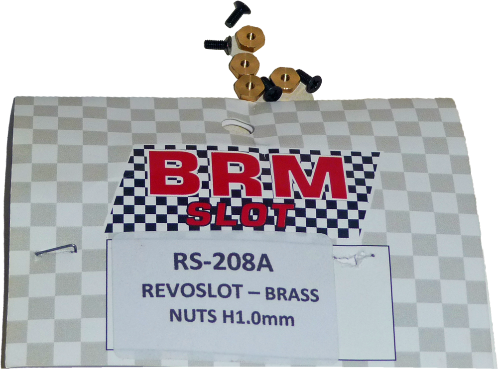 RS-208A RevoSlot Brass nuts H1.0mm - FlatoutSlotCars