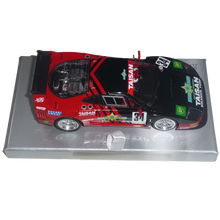 REVO SLOT RS0098 - Ferrari F40 - Taisan BP #34  https://www.flatoutslotcars.com.au/products/revo-slot-rs0098-ferrari-f40-taisan-bp-34  CHASSIS: Aluminium floating adjustable chassis MOTOR: 21,000rpm MOTOR CONFIGURATION: Anglewinder AXLE: calibrated steel 3mm with brass axle spacers BALL BEARINGS: front and rear GEARS:Spur 33t/ Pinion 12t MAGNET: supplied but requires installation WHEELS: Alloy TYRES: Rear high grip; front low profile GUIDE: Standard l…