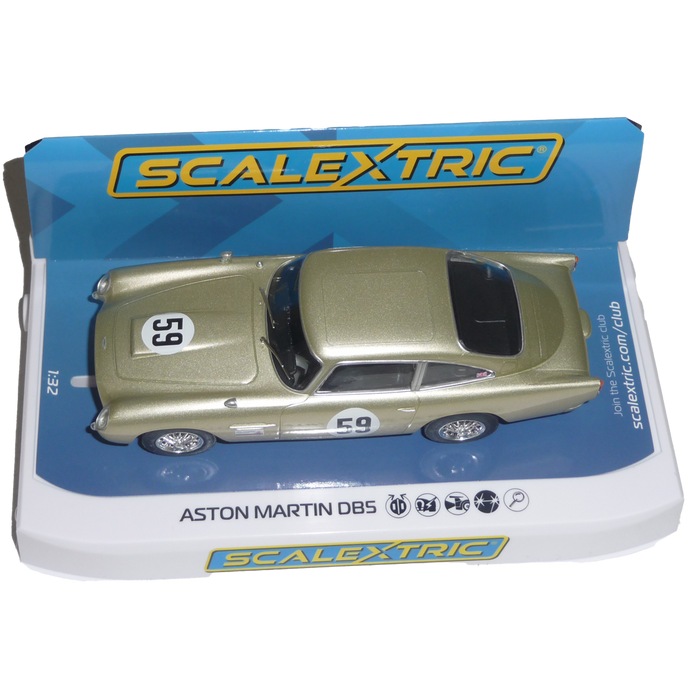 C4166 - Aston Martin DB5 - AMOC Brands Hatch 2019 #59  https://www.flatoutslotcars.com.au/products/c4166-aston-martin-db5-amoc-brands-hatch-2019-59  BODY: High detail with interior LIGHTS: Xenon effect head lights and working rear lights MOTOR CONFIGURATION: Inline GEAR RATIO: 9:27 Plastic DRIVE: Rear wheels BUSHES: Nylon MAGNET: Yes Rectangular GUIDE: Round Plate guide (+ two spare disks) DIGITAL PLUG READY (DPR): Yes use C8515 SCALE: 1:32 ISSUED: due June 2021 Pl…
