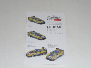 Revoslot RS0106 - Ferrari F40 Le Mans 1996 - IGOL #44  Free Postage on Orders over $40 - FlatoutSlotCars
